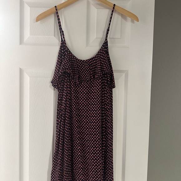 Billabong Blue and White Ruffled Mini Dress - Picture 2 of 2